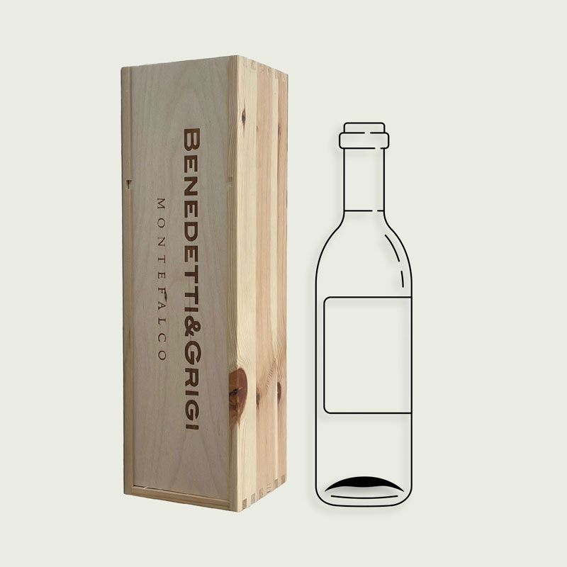 Cassetta in legno + 1 bottiglia di Vino a scelta
