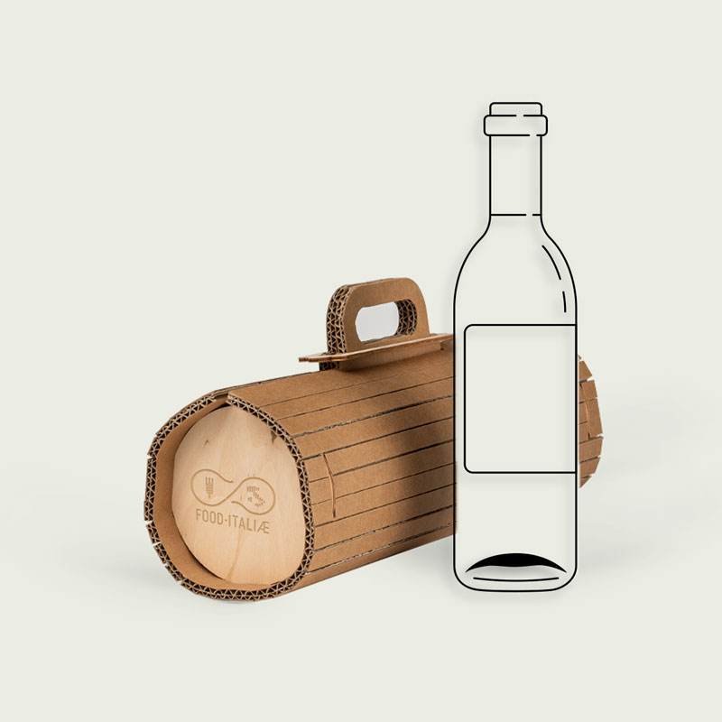 Scatola nidoboard e legno + 1 bottiglia di Vino a scelta